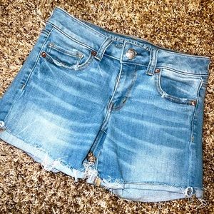 AE denim shorts